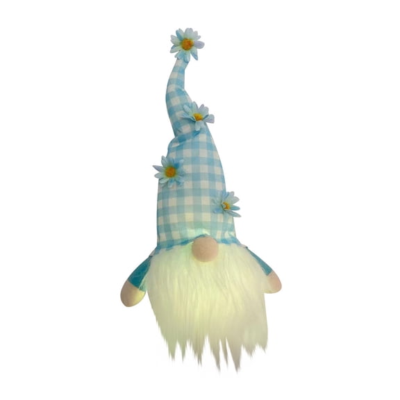 Cloth Glowing Dwarf Doll Decoration Desktop Cute Faceless Figure Light Up For Home Scene 36X18Cm