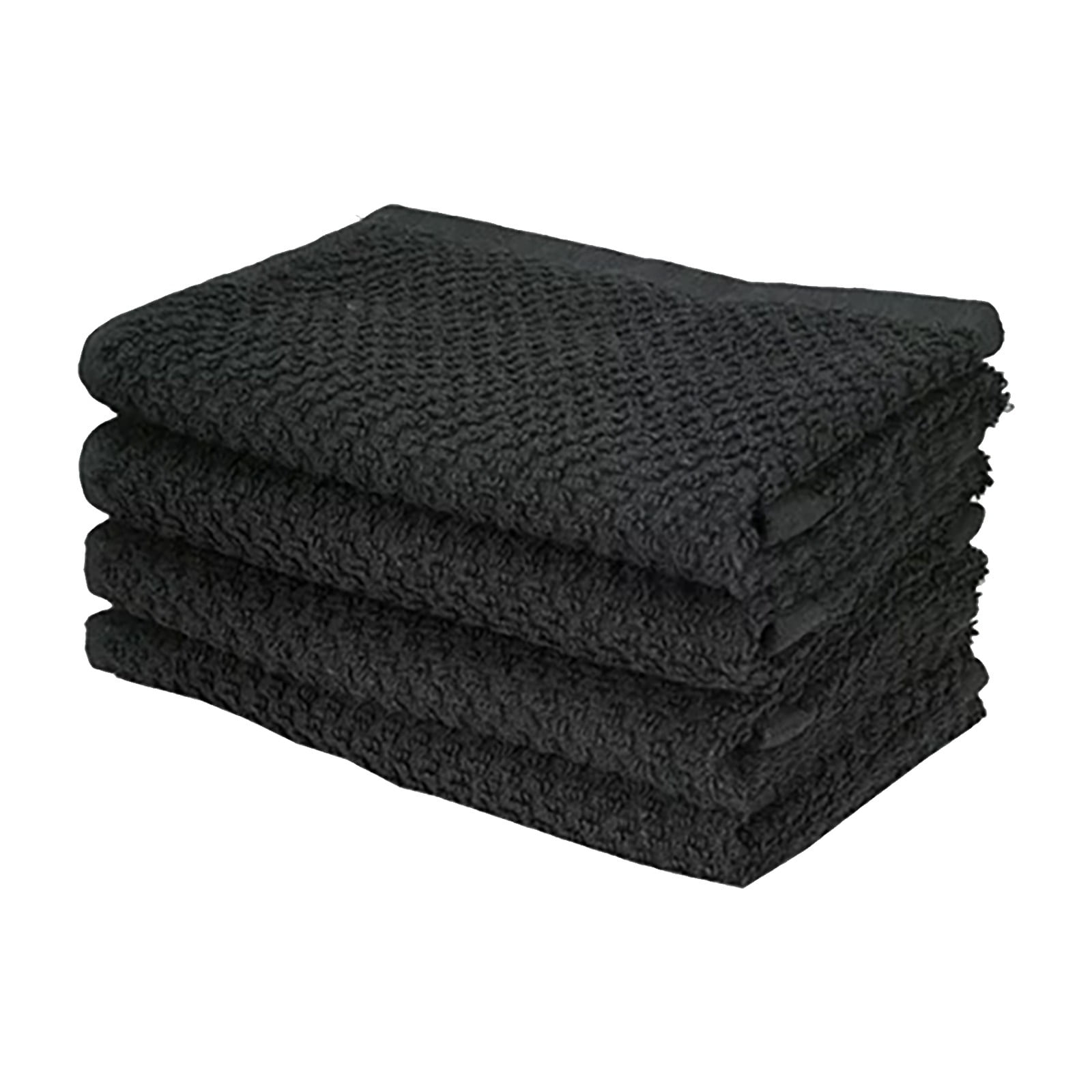 Cloth Hand kitchen towel black pack dinnerware set black Kitchen towels sets Kitchen Cleaning Supplies Kitchen Square Towel Set For Easy Cleaning 4Pcs Walmart