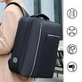 thumbnail image 1 of Cloth Laptop Backpack with USB Charging, Black Gray Red Blue, 11.81x16.54x5.91in, Anti-Theft College Computer Bag for Office Outdoor, 1 of 7