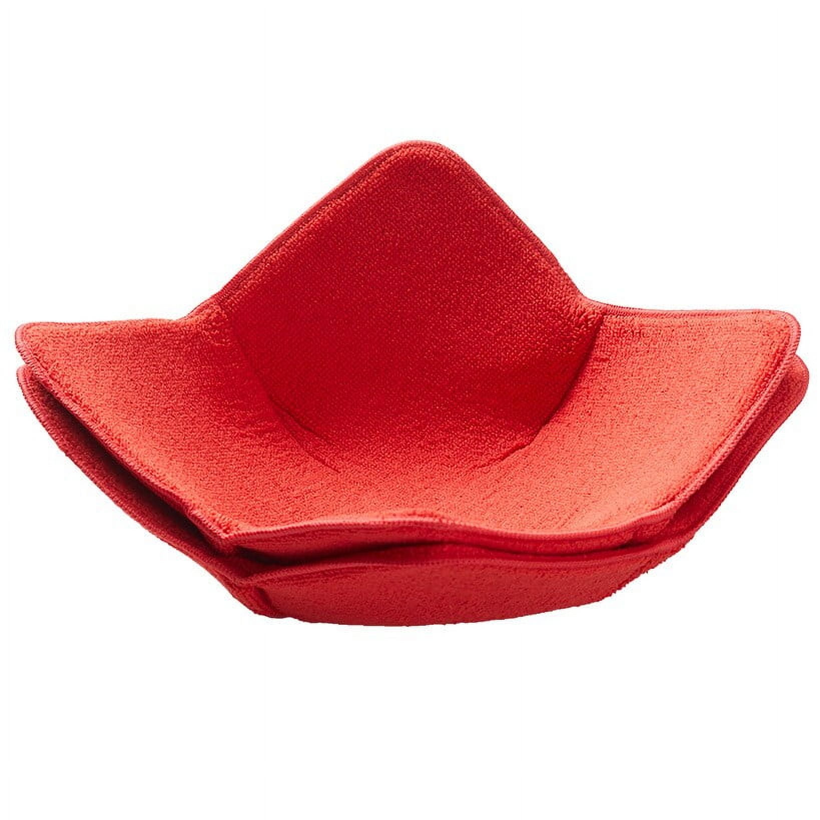 Red Polyester Microwave Bowl Huggers - Set of 2