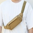 thumbnail image 1 of Cloth Mobile Phone Belt Bag, Unisex Thickened Wear-Resistant Waist Pack, Khaki Green, 11.81x3.94x2.36in, Outdoor & Work, 1 of 6