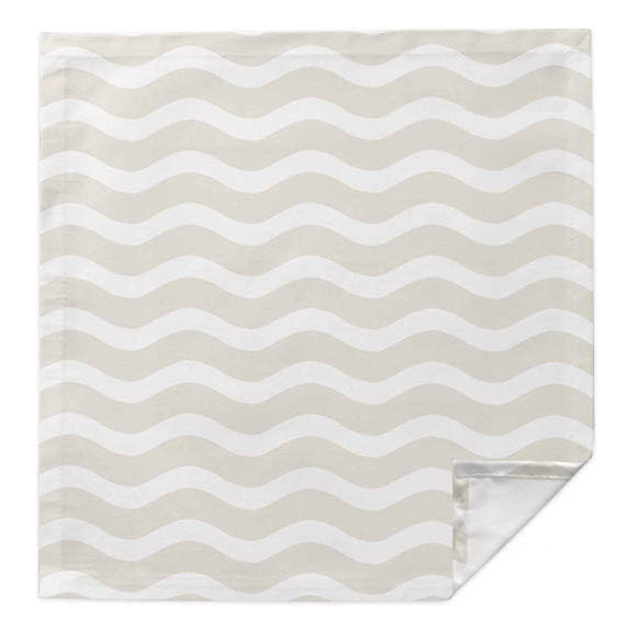 Cloth Napkins 1 Piece - 20x20 Inches, Cream Moire Washable Reusable Table Napkins, Water Ripple Stripe Farmhouse Soft & Absortbent Dining Napkin for Party Wedding Hotel Restaurant