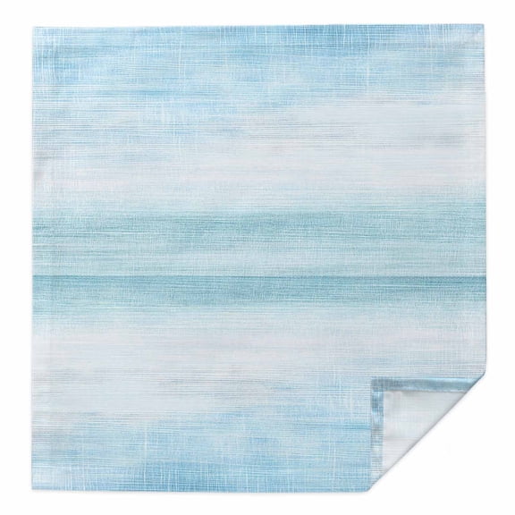 Cloth Napkins 1 Piece - 20x20 Inches, Gradient Aqua Blue Washable Reusable Table Napkins, Modern Rustic Minimalist Pastel Solid Soft & Absortbent Dining Napkin for Party Wedding Hotel Restaurant