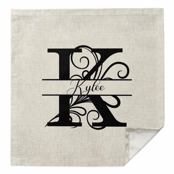 Cloth Napkins 1 Piece - 20x20 Inches, Letter K Washable Reusable Table Napkins, Monogram Words Soft & Absortbent Dining Napkin for Party Wedding Hotel Restaurant
