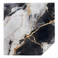 thumbnail image 1 of Cloth Napkins 1 Piece - 20x20 Inches, Marble Black Washable Reusable Table Napkins, Abstract Gold White Brick Stone Motif Soft & Absortbent Dining Napkin for Party Wedding Hotel Restaurant, 1 of 8