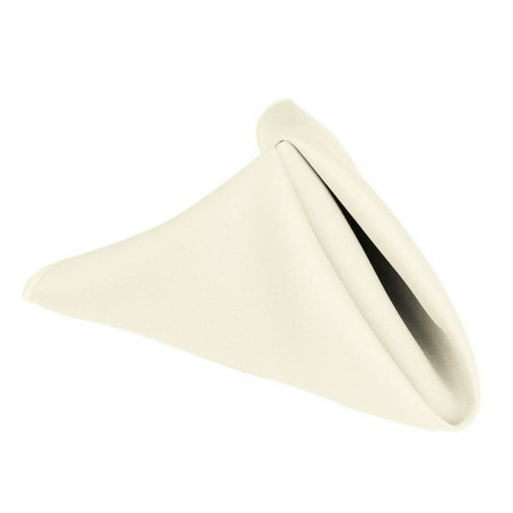 Cloth Napkins - 17 x 17 Inch Solid Washable Polyester Dinner Napkins - Set of 12 Napkins with Hemmed Edges - Great for Weddings, Parties, Holiday Dinner & More