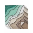 thumbnail image 1 of Cloth Napkins Abstract Gradient Striped Art Washable Soft Kitchen Dinner Napkin Set of 4, 1 of 9