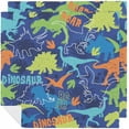 thumbnail image 1 of Cloth Napkins Colorful Dinosaur Soft Comfortable Napkins 4 pcs for Family Dinners Weddings Cocktail Kitchen Banquet Decorative Washcloths, 1 of 6