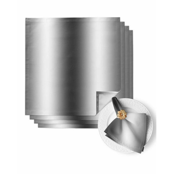 Cloth Napkins Farm Grey White Gradient Texture Washable Soft Kitchen Dinner Napkin Set of 4,Minimalist Modern Color Art Reusable Cocktail Napkins for Wedding Holiday Party Event,20x20In