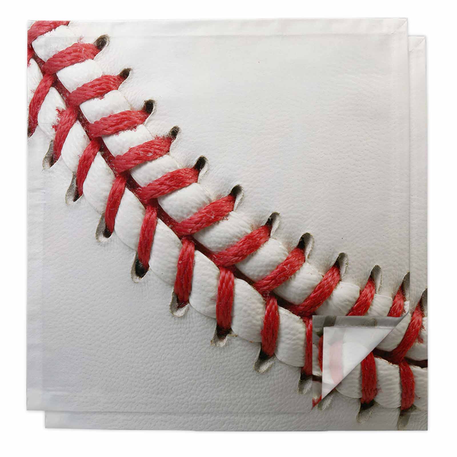 Cloth Napkins Set of 2 - 20x20 Inches, Baseball Washable Reusable Table ...
