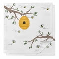 thumbnail image 1 of Cloth Napkins Set of 2 - 20x20 Inches, Bees Branches Washable Reusable Table Napkins, Farmhouse Spring Botanical Watercolor Soft & Absortbent Dining Napkin for Party Wedding Hotel Restaurant, 1 of 8
