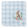 thumbnail image 1 of Cloth Napkins Set of 2 - 20x20 Inches, Blue Easter Washable Reusable Table Napkins, Bunny Eggs Spring Floral Stripes Farmhouse Soft & Absortbent Dining Napkin for Party Wedding Hotel Restaurant, 1 of 8