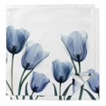 thumbnail image 1 of Cloth Napkins Set of 2 - 20x20 Inches, Blue Spring Floral Washable Reusable Table Napkins, Tulip Blooming Summer Botanical Soft & Absortbent Dining Napkin for Party Wedding Hotel Restaurant, 1 of 8