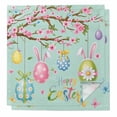thumbnail image 1 of Cloth Napkins Set of 2 - 20x20 Inches, Easter Eggs Washable Reusable Table Napkins, Spring Watercolor Bunny Flower Green Soft & Absortbent Dining Napkin for Party Wedding Hotel Restaurant, 1 of 8