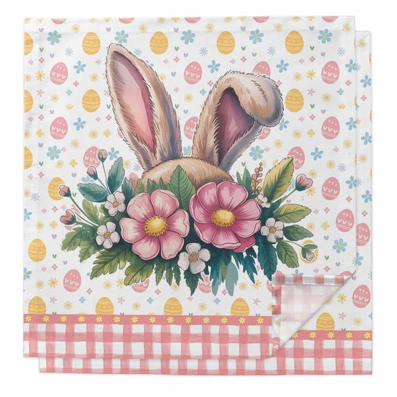 Cloth Napkins Set of 2 - 20x20 Inches, Easter Washable Reusable Table ...