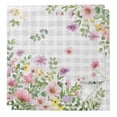 thumbnail image 1 of Cloth Napkins Set of 2 - 20x20 Inches, Pink Purple Flower Washable Reusable Table Napkins, Spring Country Floral Leaf Grey Plaid Soft & Absortbent Dining Napkin for Party Wedding Hotel Restaurant, 1 of 8