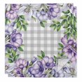 thumbnail image 1 of Cloth Napkins Set of 2 - 20x20 Inches, Purple Flowers Washable Reusable Table Napkins, Spring Floral Leaves Plants Gray Plaid Soft & Absortbent Dining Napkin for Party Wedding Hotel Restaurant, 1 of 8