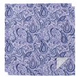 thumbnail image 1 of Cloth Napkins Set of 2 - 20x20 Inches, Purple Navy Blue Washable Reusable Table Napkins, Retro Botanical Abstract Art Soft & Absortbent Dining Napkin for Party Wedding Hotel Restaurant, 1 of 8