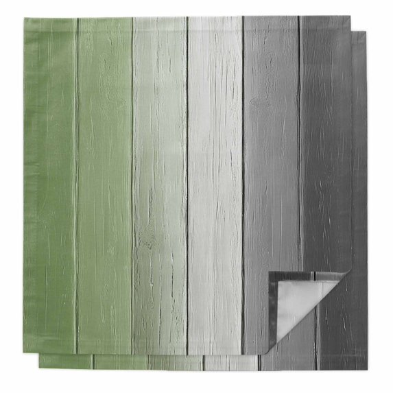 Cloth Napkins Set of 2 - 20x20 Inches, Sage Green Gray Ombre Washable Reusable Table Napkins, Vintage Country Wooden Soft & Absortbent Dining Napkin for Party Wedding Hotel Restaurant