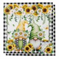 thumbnail image 1 of Cloth Napkins Set of 2 - 20x20 Inches, Sunflower Gnomes Washable Reusable Table Napkins, Spring Farmhouse Country Daisy Leaf Plaid Soft & Absortbent Dining Napkin for Party Wedding Hotel Restaurant, 1 of 8