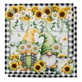 thumbnail image 1 of Cloth Napkins Set of 2 - 20x20 Inches, Sunflower Gnomes Washable Reusable Table Napkins, Spring Farmhouse Daisy Leaf Wooden Grain Soft & Absortbent Dining Napkin for Party Wedding Hotel Restaurant, 1 of 8