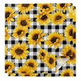 thumbnail image 1 of Cloth Napkins Set of 2 - 20x20 Inches, Sunflowers Blossom Washable Reusable Table Napkins, Spring Summer Garden Flowers Check Soft & Absortbent Dining Napkin for Party Wedding Hotel Restaurant, 1 of 8