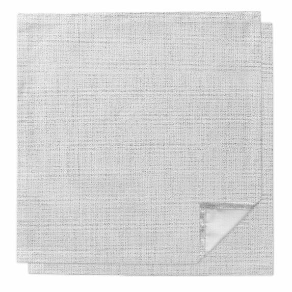 Cloth Napkins Set of 2 - 20x20 Inches, White Burlap Texture Washable Reusable Table Napkins, Farmhouse Vintage White Soft & Absortbent Dining Napkin for Party Wedding Hotel Restaurant
