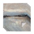 thumbnail image 1 of Cloth Napkins Set of 4 - 20x20 Inches, Abstract Brown Washable Reusable Table Napkins, Winter Geometric Oil Painting Color Blocks Soft & Absortbent Dining Napkin for Party Wedding Hotel Restaurant, 1 of 9