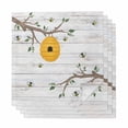 thumbnail image 1 of Cloth Napkins Set of 4 - 20x20 Inches, Bees Branches Washable Reusable Table Napkins, Farmhouse Spring Botanical Wooden Soft & Absortbent Dining Napkin for Party Wedding Hotel Restaurant, 1 of 8