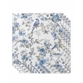 thumbnail image 1 of Cloth Napkins Set of 4 - 20x20 Inches, Blue Floral Birds Washable Reusable Table Napkins, Farmhouse Flowers Pastoral Soft & Absortbent Dining Napkin for Party Wedding Hotel Restaurant, 1 of 8