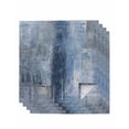 thumbnail image 1 of Cloth Napkins Set of 4 - 20x20 Inches, Blue Washable Reusable Table Napkins, Retro Oil Painting Modern Abstract Art Aesthetics Soft & Absortbent Dining Napkin for Party Wedding Hotel Restaurant, 1 of 8