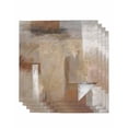 thumbnail image 1 of Cloth Napkins Set of 4 - 20x20 Inches, Brown Washable Reusable Table Napkins, Abstract Paint Texture Retro Smudge Graffiti Art Soft & Absortbent Dining Napkin for Party Wedding Hotel Restaurant, 1 of 8