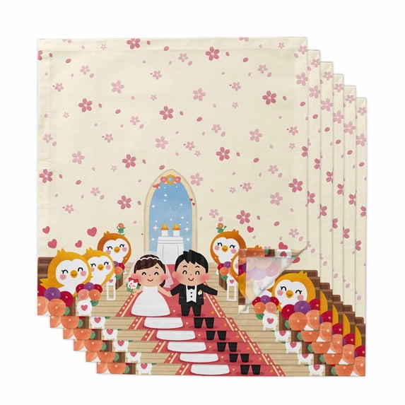 Cloth Napkins Set of 4 - 20x20 Inches, Colorful Polka Dot Washable Reusable Table Napkins, Modern Minimalist Geometric Soft & Absortbent Dining Napkin for Party Wedding Hotel Restaurant