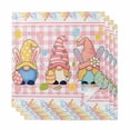 thumbnail image 1 of Cloth Napkins Set of 4 - 20x20 Inches, Happy Easter Washable Reusable Table Napkins, Funny Cute Gnomes Colorful Eggs Plaid Soft & Absortbent Dining Napkin for Party Wedding Hotel Restaurant, 1 of 8