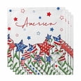 thumbnail image 1 of Cloth Napkins Set of 4 - 20x20 Inches, Independence Day Washable Reusable Table Napkins, 4th of July Red Blue Stars Patriotic Soft & Absortbent Dining Napkin for Party Wedding Hotel Restaurant, 1 of 9