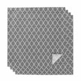 thumbnail image 1 of Cloth Napkins Set of 4 - 20x20 Inches, Modern Geometric Grey Washable Reusable Table Napkins, Abstract Classic Moroccan Minimalist Soft & Absortbent Dining Napkin for Party Wedding Hotel Restaurant, 1 of 9