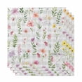 thumbnail image 1 of Cloth Napkins Set of 4 - 20x20 Inches, Pink Spring Floral Washable Reusable Table Napkins, Flowers Botanical Elegant Grey Checkered Soft & Absortbent Dining Napkin for Party Wedding Hotel Restaurant, 1 of 8