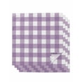 thumbnail image 1 of Cloth Napkins Set of 4 - 20x20 Inches, Purple Checkered Washable Reusable Table Napkins, Farmhouse White Buffalo Plaid Soft & Absortbent Dining Napkin for Party Wedding Hotel Restaurant, 1 of 8
