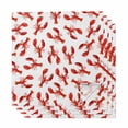 thumbnail image 1 of Cloth Napkins Set of 4 - 20x20 Inches, Red Lobster Washable Reusable Table Napkins, Summer Ocean Animal Minimalist Art Soft & Absortbent Dining Napkin for Party Wedding Hotel Restaurant, 1 of 9