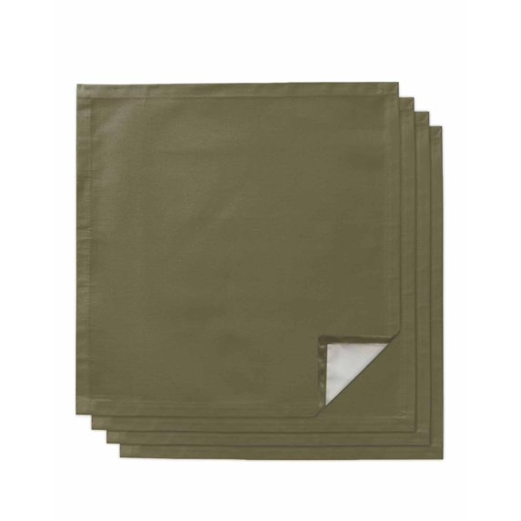 Cloth Napkins Set of 4 - 20x20 Inches, Sage Green Washable Reusable Table Napkins, Brown Solid Color Simple Abstract Soft & Absortbent Dining Napkin for Party Wedding Hotel Restaurant