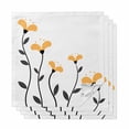 thumbnail image 1 of Cloth Napkins Set of 4 - 20x20 Inches, Spring Flowers Washable Reusable Table Napkins, Modern Simple Floral Plants Lines Art Soft & Absortbent Dining Napkin for Party Wedding Hotel Restaurant, 1 of 8