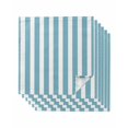 thumbnail image 1 of Cloth Napkins Set of 6 - 20x20 Inches, Aqua Striped Washable Reusable Table Napkins, Modern Farmhouse Blue White Stripes Soft & Absortbent Dining Napkin for Party Wedding Hotel Restaurant, 1 of 8
