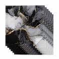 thumbnail image 1 of Cloth Napkins Set of 6 - 20x20 Inches, Black Grey Marble Washable Reusable Table Napkins, Modern Gradient Abstract Aesthetic Soft & Absortbent Dining Napkin for Party Wedding Hotel Restaurant, 1 of 8
