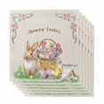 thumbnail image 1 of Cloth Napkins Set of 6 - 20x20 Inches, Easter Bunny Washable Reusable Table Napkins, Spring Easter Eggs Floral Burlap Rustic Soft & Absortbent Dining Napkin for Party Wedding Hotel Restaurant, 1 of 8