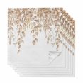 thumbnail image 1 of Cloth Napkins Set of 6 - 20x20 Inches, Eucalyptus Leaves Washable Reusable Table Napkins, Khaki Summer Botanical Weeping Soft & Absortbent Dining Napkin for Party Wedding Hotel Restaurant, 1 of 8
