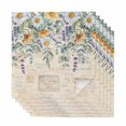thumbnail image 1 of Cloth Napkins Set of 6 - 20x20 Inches, Floral Eucalyptus Leaves Washable Reusable Table Napkins, Daisy Summer Botanical Vintage Soft & Absortbent Dining Napkin for Party Wedding Hotel Restaurant, 1 of 8
