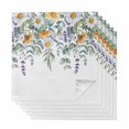 thumbnail image 1 of Cloth Napkins Set of 6 - 20x20 Inches, Floral Eucalyptus Leaves Washable Reusable Table Napkins, Summer Botanical Watercolor Daisy Soft & Absortbent Dining Napkin for Party Wedding Hotel Restaurant, 1 of 8
