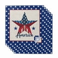 thumbnail image 1 of Cloth Napkins Set of 6 - 20x20 Inches, Independence Day Washable Reusable Table Napkins, 4th of July Patriotic Star Usa Flag Soft & Absortbent Dining Napkin for Party Wedding Hotel Restaurant, 1 of 8