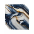 thumbnail image 1 of Cloth Napkins Set of 6 - 20x20 Inches, Navy Blue Marble Washable Reusable Table Napkins, Gold Modern Art Soft & Absortbent Dining Napkin for Party Wedding Hotel Restaurant, 1 of 8