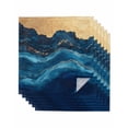 thumbnail image 1 of Cloth Napkins Set of 6 - 20x20 Inches, Navy Blue Washable Reusable Table Napkins, Modern Abstract Luxury Golden Soft & Absortbent Dining Napkin for Party Wedding Hotel Restaurant, 1 of 8